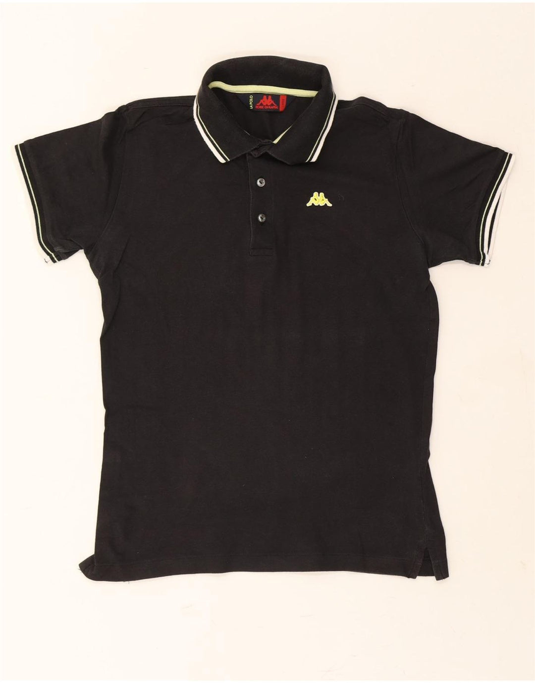 KAPPA Boys Polo Shirt 15-16 Years Large Black Vintage Kappa and Second-Hand Kappa from Messina Hembry 