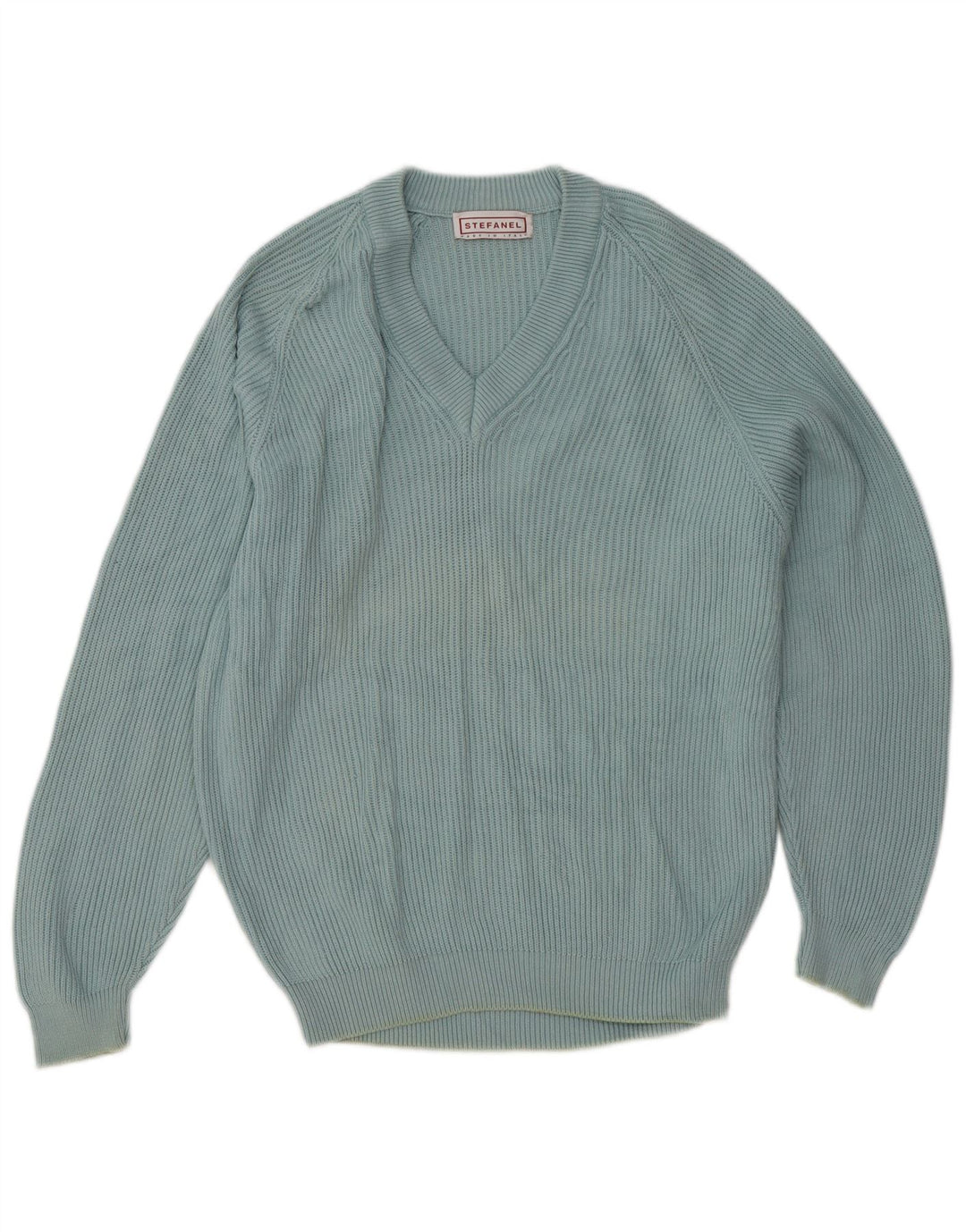 Pulover pentru femei cu decolteu în V Stefanel UK 16 Large Blue