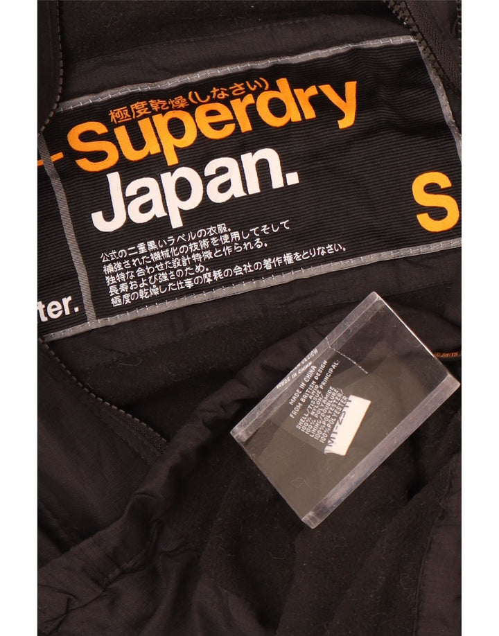 Jachetă Windbreaker cu glugă pentru bărbați Superdry UK 36 Nylon negru mic
