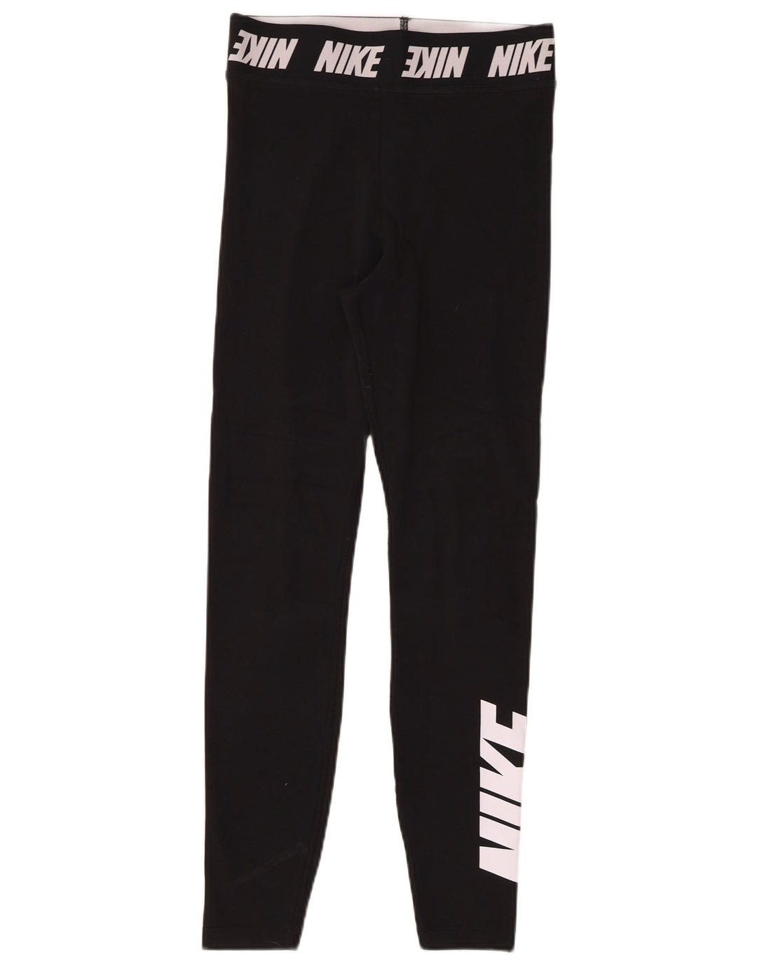 Leggings grafic NIKE pentru femei UK 8, bumbac negru mic