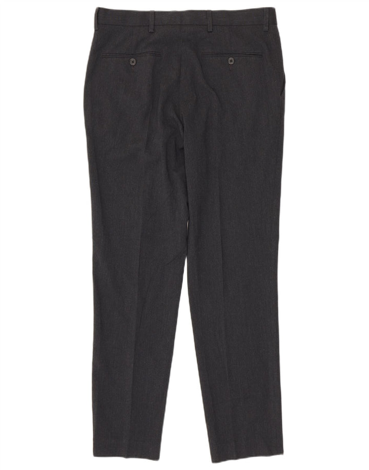 Pantaloni de costum subțiri pentru bărbați Marks & Spencer L32 L31 poliester gri