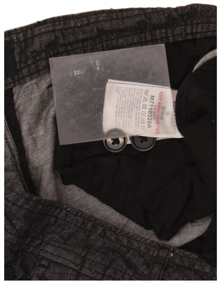 Pantaloni scurți chino Superdry pentru bărbați W32, bumbac gri mediu