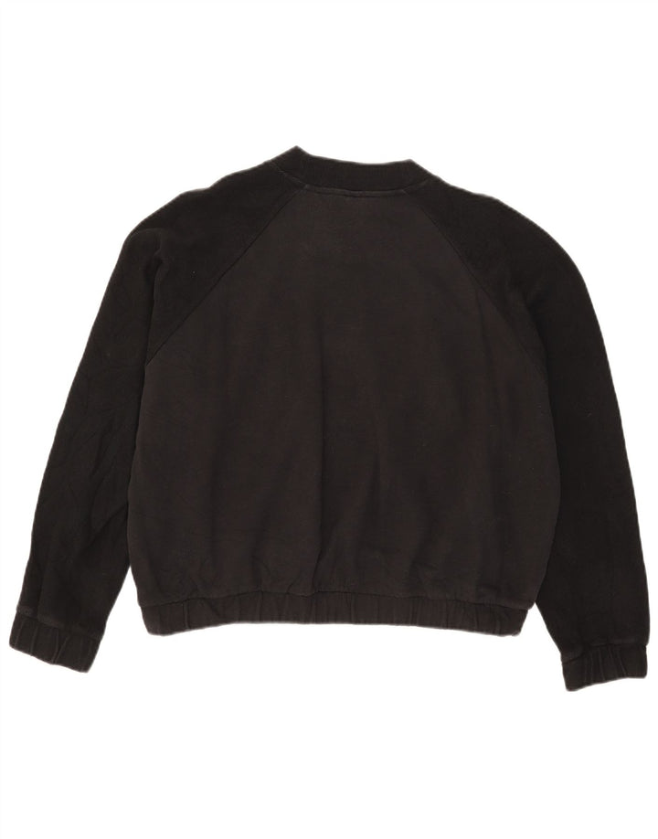 Pulover crop Adidas pentru femei UK 14 Medium Black Colorblock