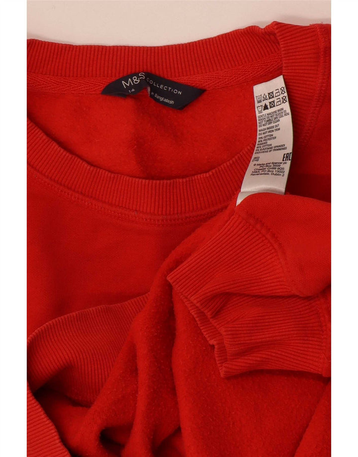 Pulover supradimensionat cu grafic pentru femei Marks & Spencer UK 14 Large Red