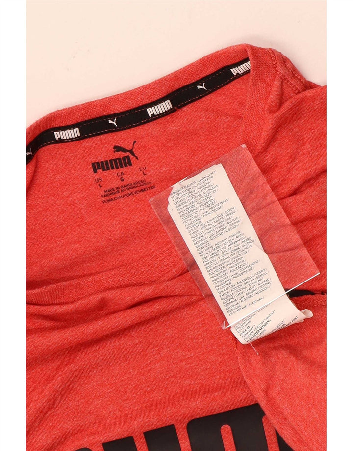 Tricou grafic Puma pentru bărbați Top mare poliester roșu