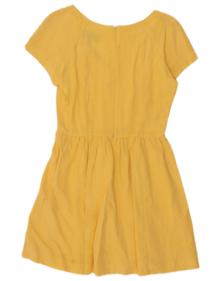 Roccobarocco Femei A-Line Dress UK 10 Small Yellow
