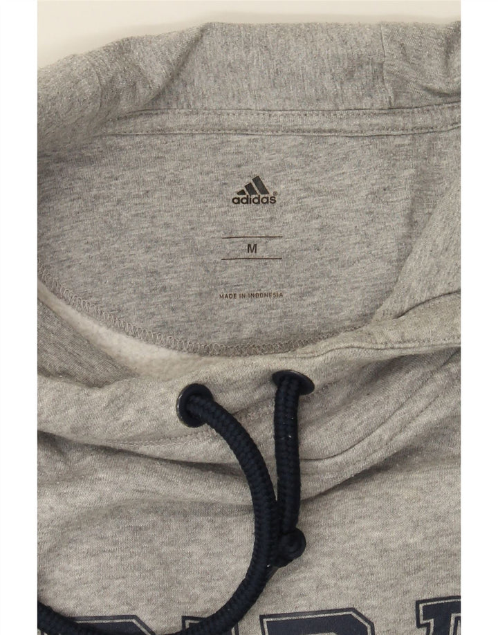 ADIDAS Mens Graphic Hoodie Jumper Medium Grey Cotton Vintage Adidas and Second-Hand Adidas from Messina Hembry 