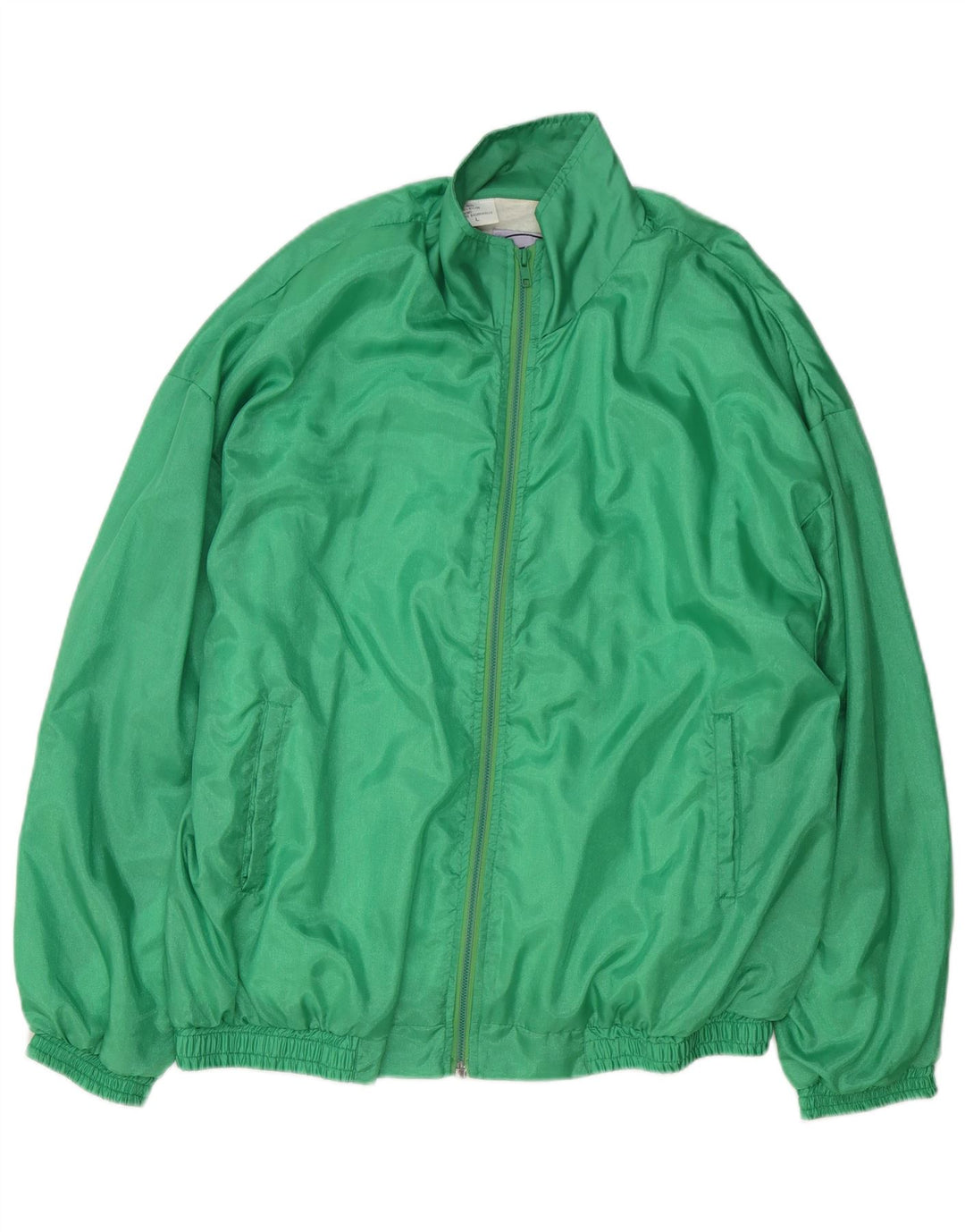 Trening pentru bărbați vintage, jachetă mare nailon verde