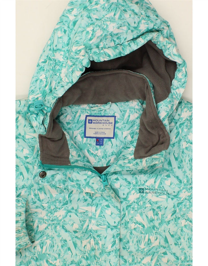 MOUNTAIN WAREHOUSE Womens Hooded Windbreaker Jacket UK 14 Large Turquoise Vintage Mountain Warehouse and Second-Hand Mountain Warehouse from Messina Hembry 