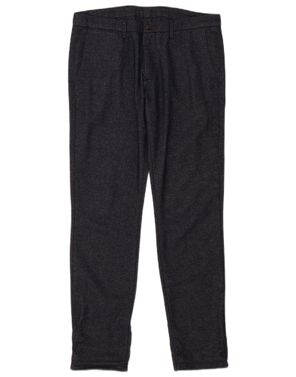 Pantaloni chino subțiri pentru bărbați John Barritt IT 50 Large W36 L32 bleumarin pătat
