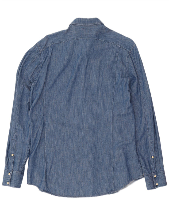 Cămașă G-Star pentru bărbați din denim, mare, albastru, bumbac