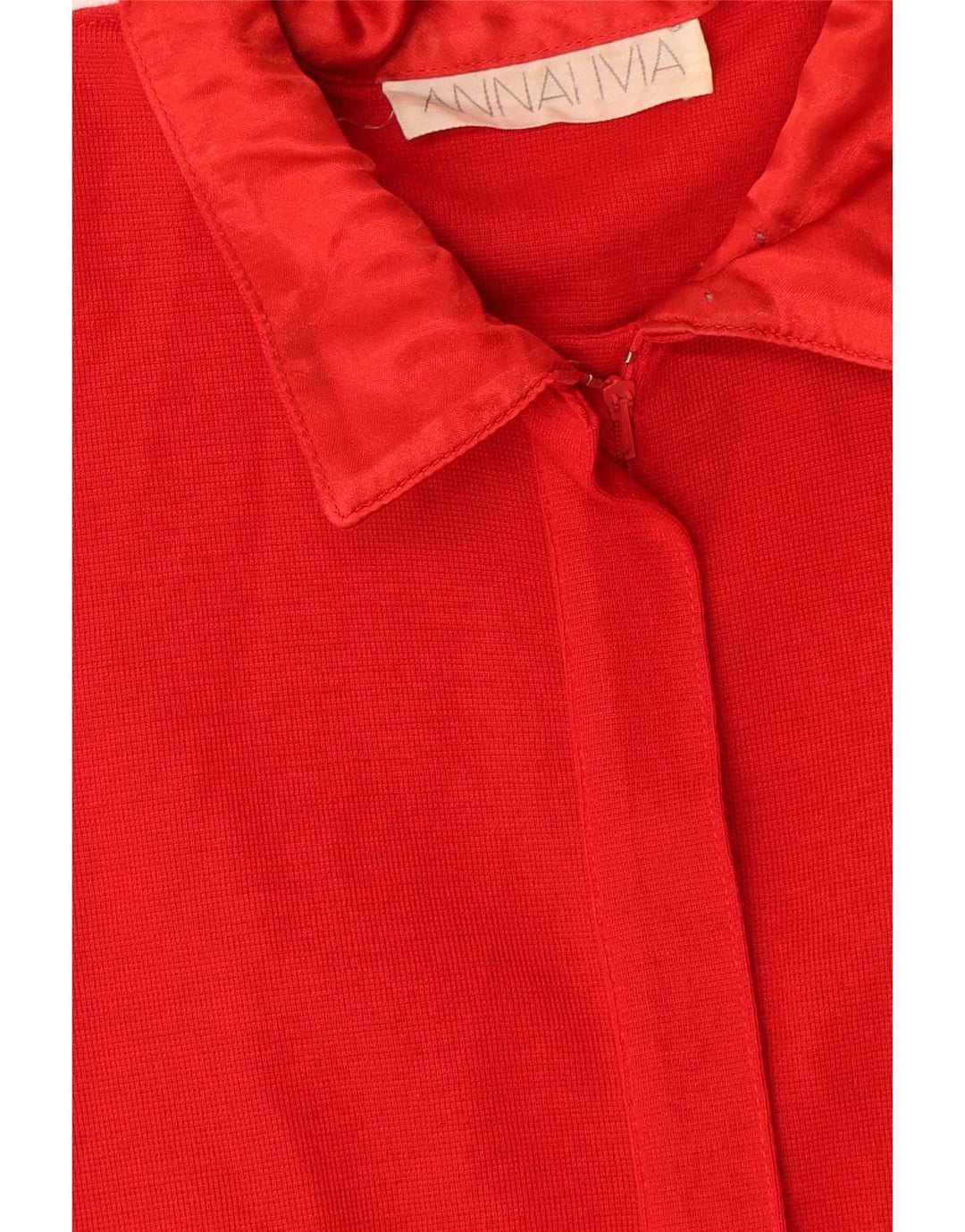 Rochie vintage pentru femei cu mâneci lungi UK 14 Medium Red
