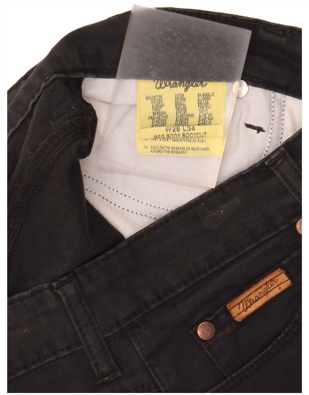 WRANGLER Blugi Bootcut pentru femei W28 L30 bumbac negru