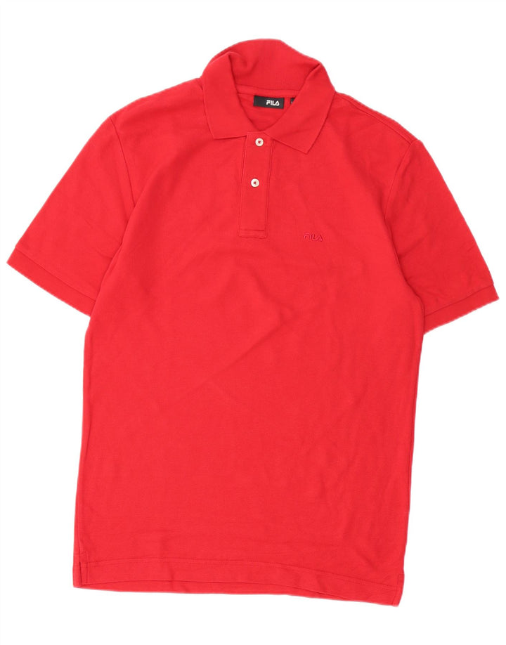 Tricou polo Fila pentru bărbați, bumbac roșu mediu