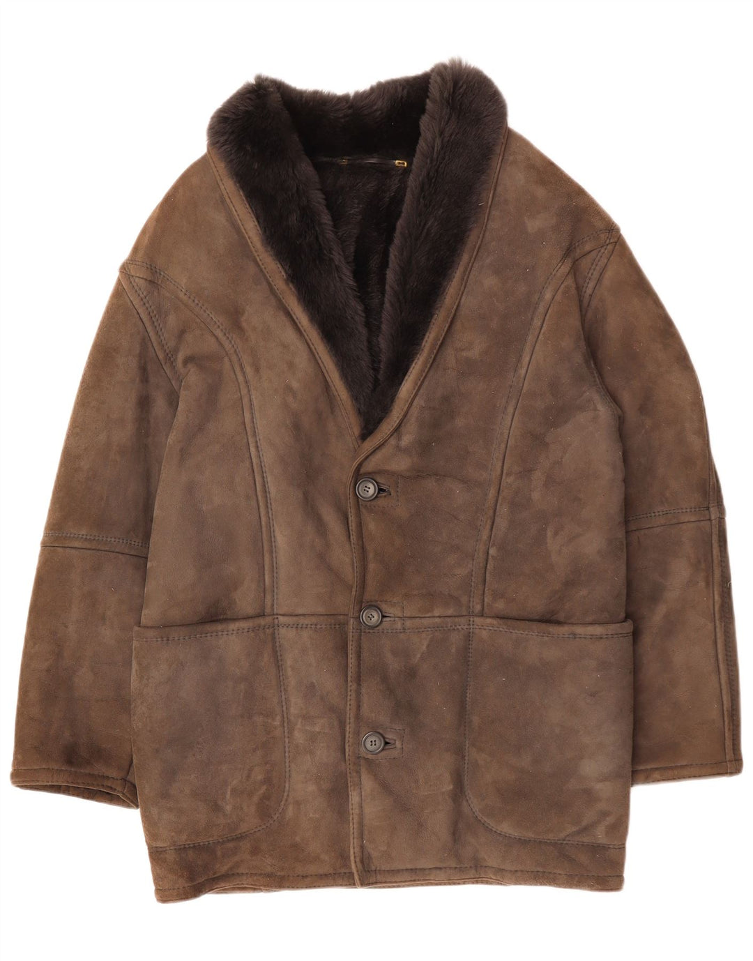 Jachetă bărbătească din shearling CONBIPEL IT 48 Maro Mediu