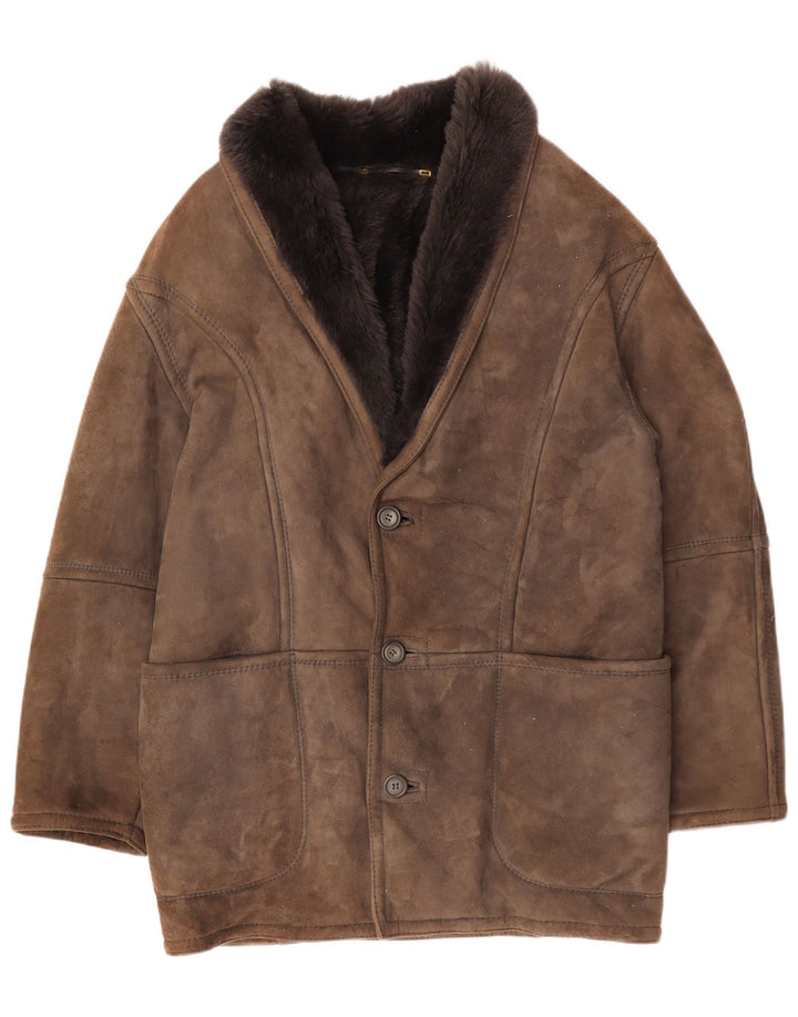 Jachetă bărbătească din shearling CONBIPEL IT 48 Maro Mediu
