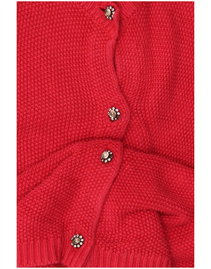 Pulover cardigan pentru femei Zara UK 10 Small Red Viscose