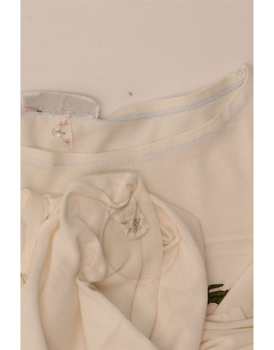 Tricou Lacoste Femei Top Marimea 44 Mare Bumbac Alb