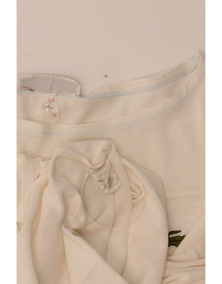 Tricou Lacoste Femei Top Marimea 44 Mare Bumbac Alb