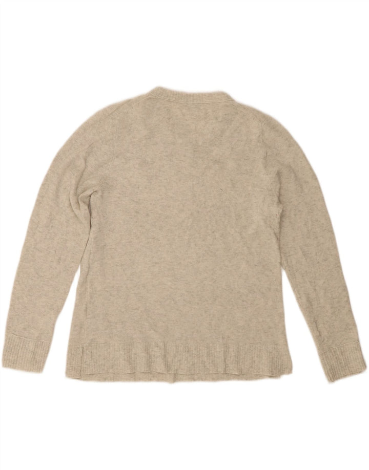 J. Crew Pulover pentru damă cu decolteu rotund UK 16 mare, gri acrilic