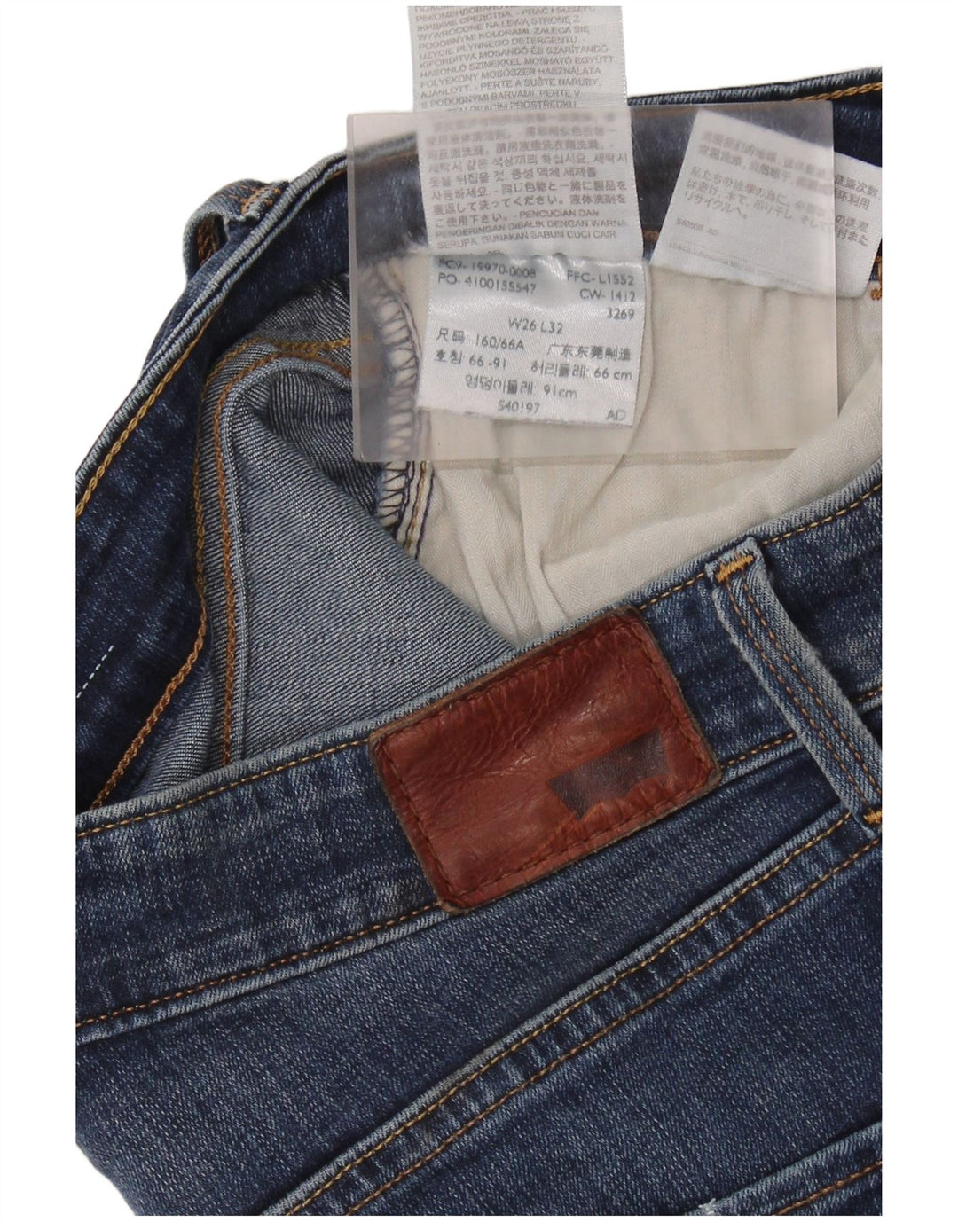 Blugi skinny pentru femei cu talie înaltă LEVI'S L26 L32 bumbac albastru