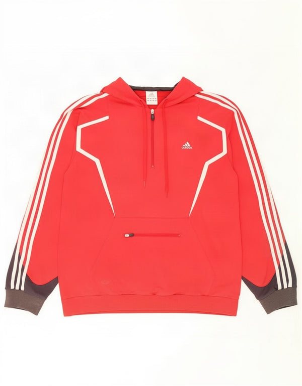 Pulover Adidas pentru bărbați, XL, roșu, bumbac color bloc