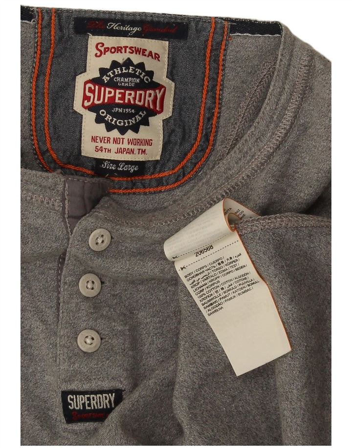 Tricou Superdry pentru bărbați Top mare bumbac gri