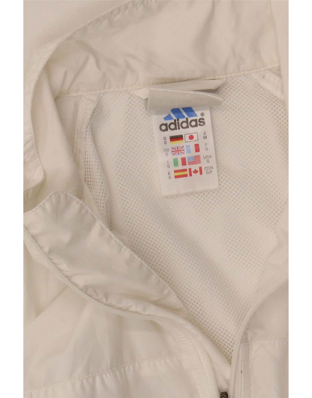 Jachetă de trening pentru bărbați Adidas, poliester alb mic
