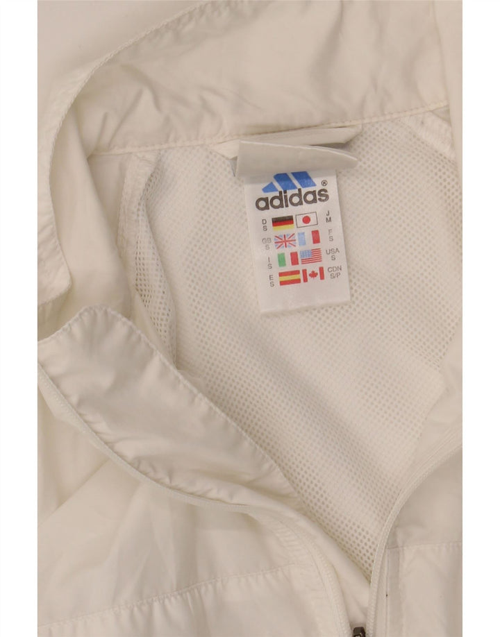 Jachetă de trening pentru bărbați Adidas, poliester alb mic
