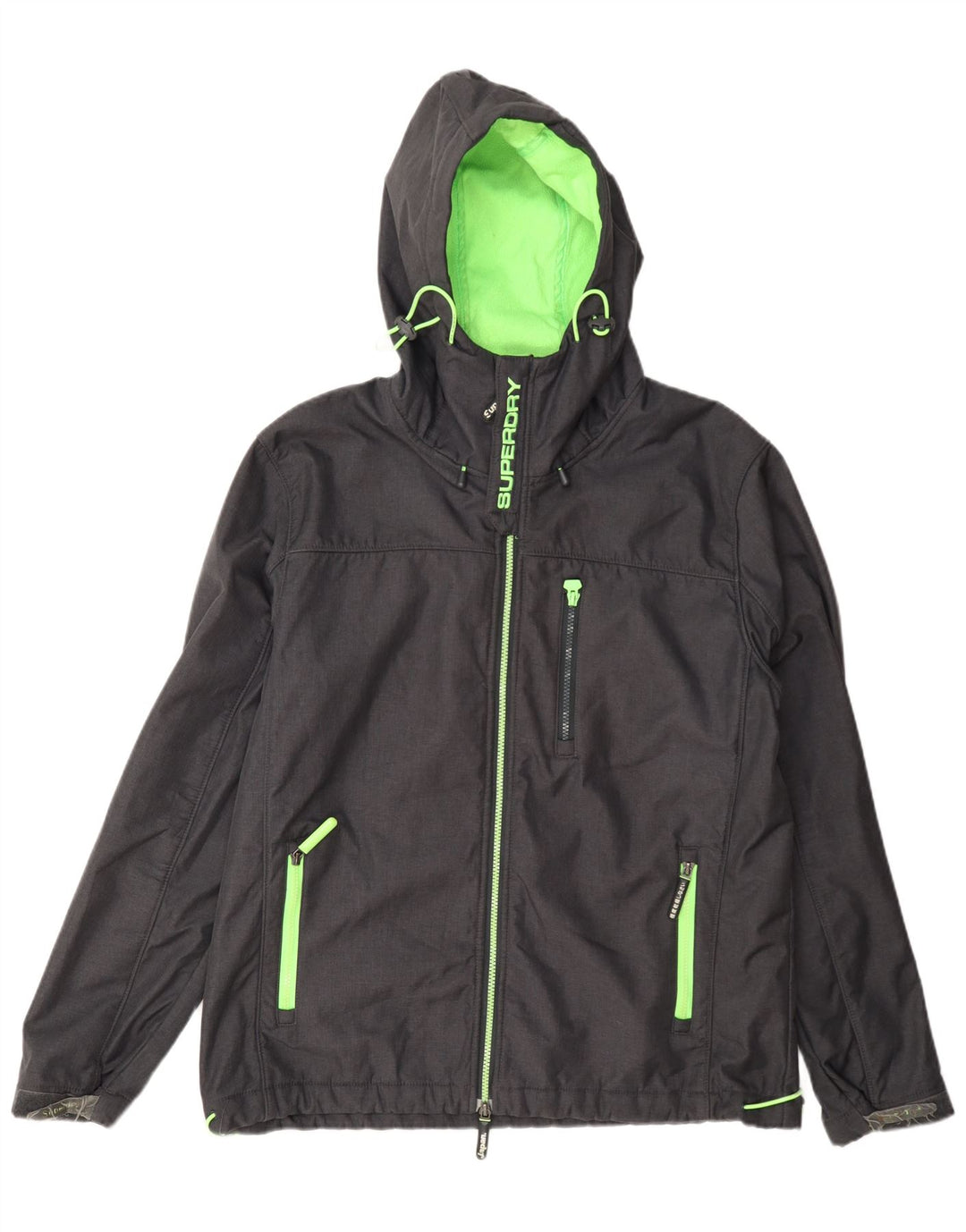 Jachetă de ploaie cu glugă pentru bărbați Superdry Windtrekker UK 44 2XL poliester gri