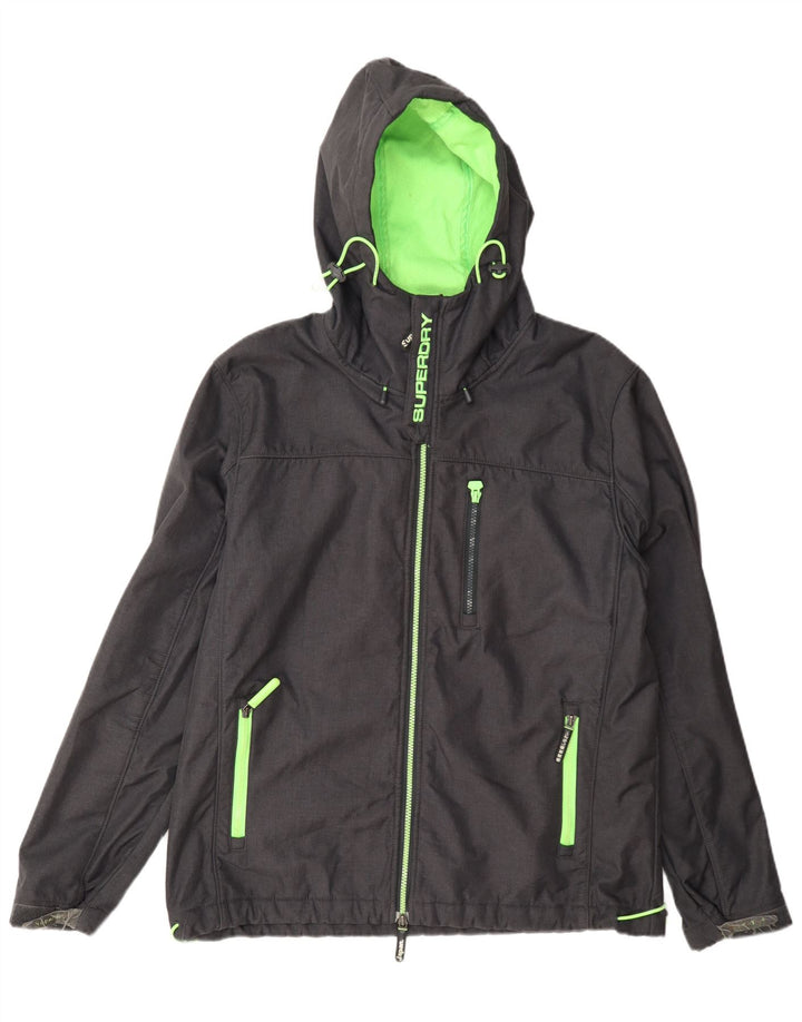 Jachetă de ploaie cu glugă pentru bărbați Superdry Windtrekker UK 44 2XL poliester gri