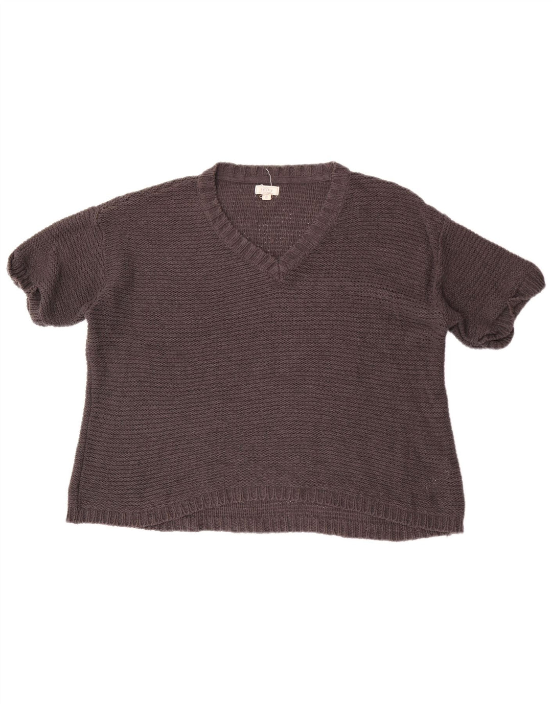 Pulover pentru femei Fat Face, cu mânecă scurtă, cu decolteu în V, UK 14 Medium Negru