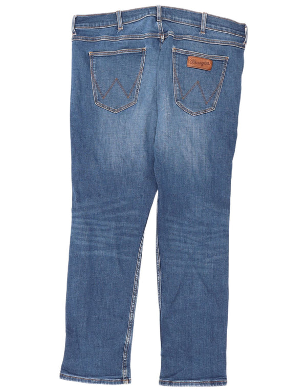 Blugi drepte Wrangler pentru bărbați Greensboro W35 L30, bumbac albastru