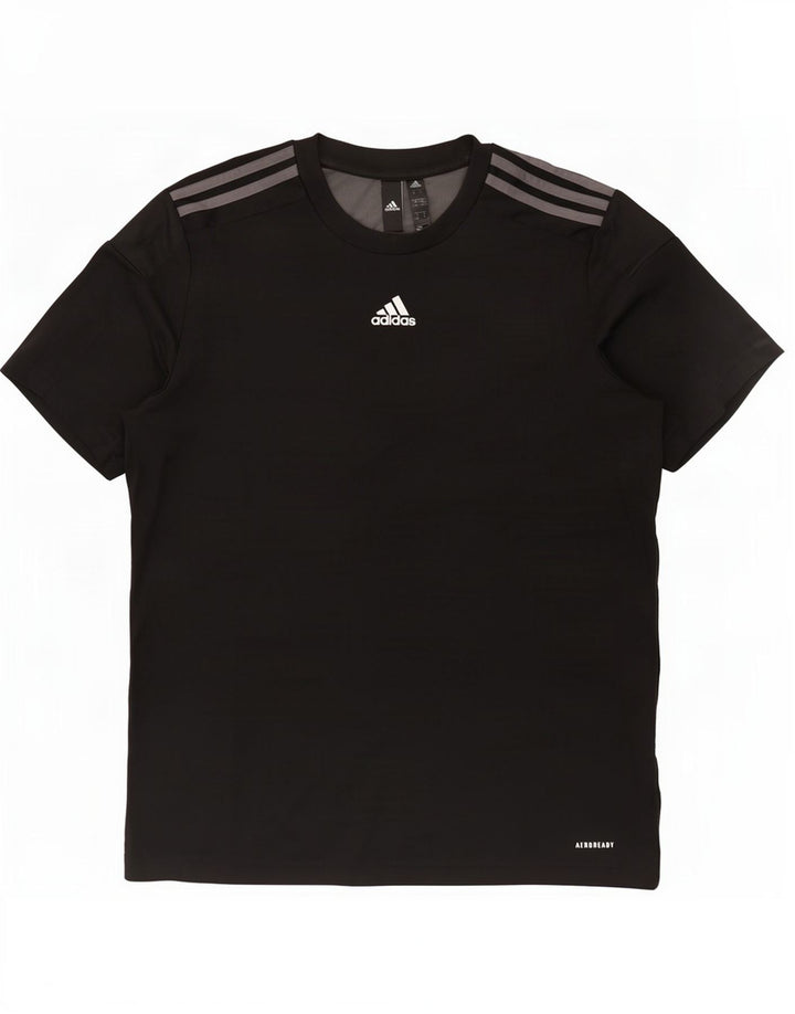 Tricou pentru bărbați Adidas Aeroready Top Mediu Negru Poliester Bloc de culoare