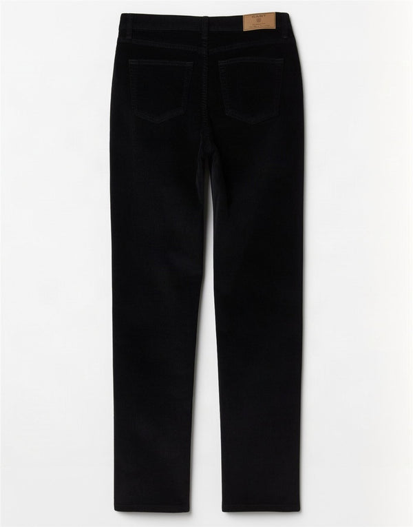 Pantaloni drepti din velur pentru femei Gant L27 L32 Bumbac bleumarin