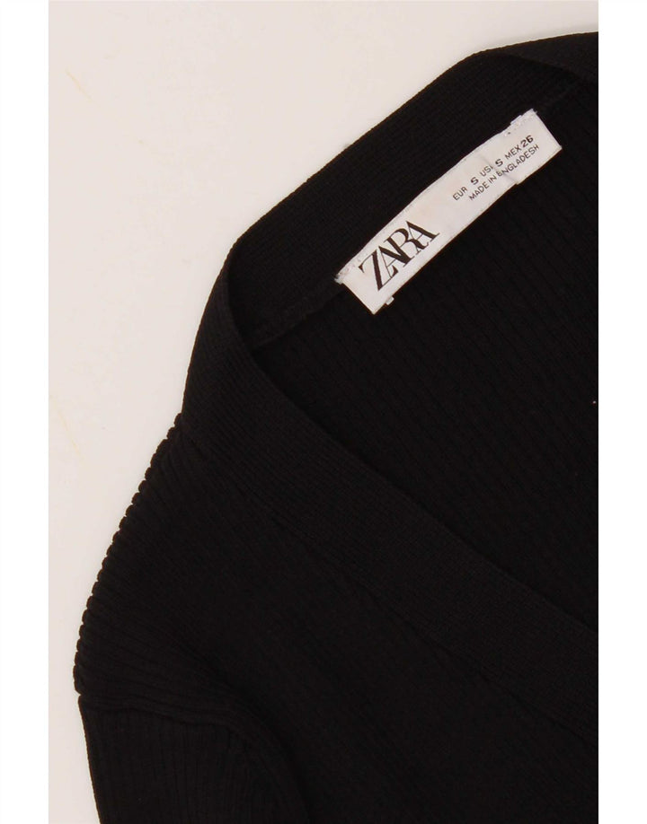 Pulover cardigan pentru femei Zara UK 8 Mic Negru