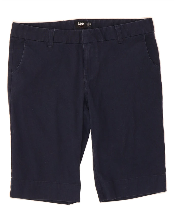 LEE Womens Bermuda Shorts US 11 Large W31 Navy Blue Cotton Vintage Lee and Second-Hand Lee from Messina Hembry 