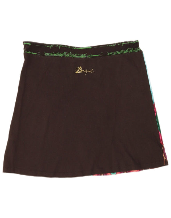 Fusta model A-Line Desigual pentru femei XL W36 bumbac geometric negru