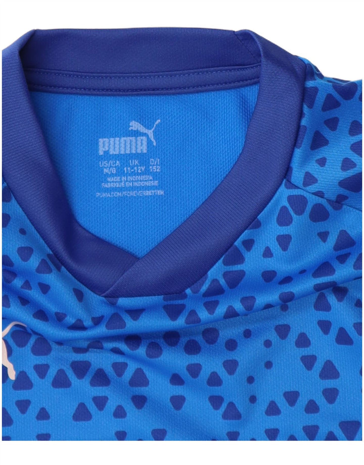 Tricou Puma Băieți Top 11-12 Ani Poliester Geometric Albastru