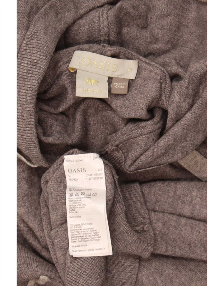 Pulover cu glugă pentru femei Oasis UK 14, gri mediu, viscoză cu pături