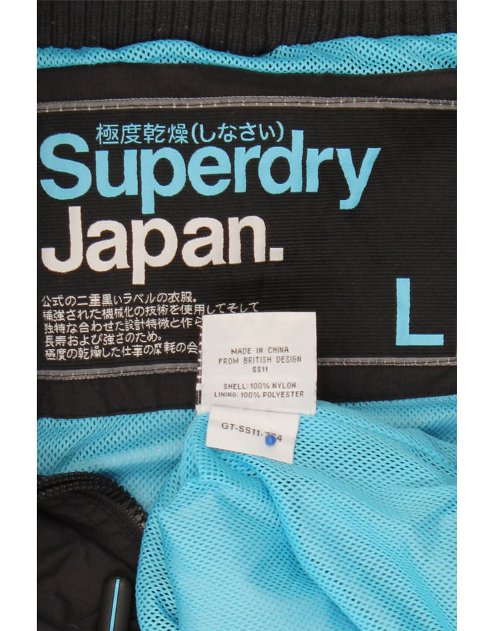 Jachetă de ploaie Superdry pentru bărbați UK 40, mare, negru, nailon