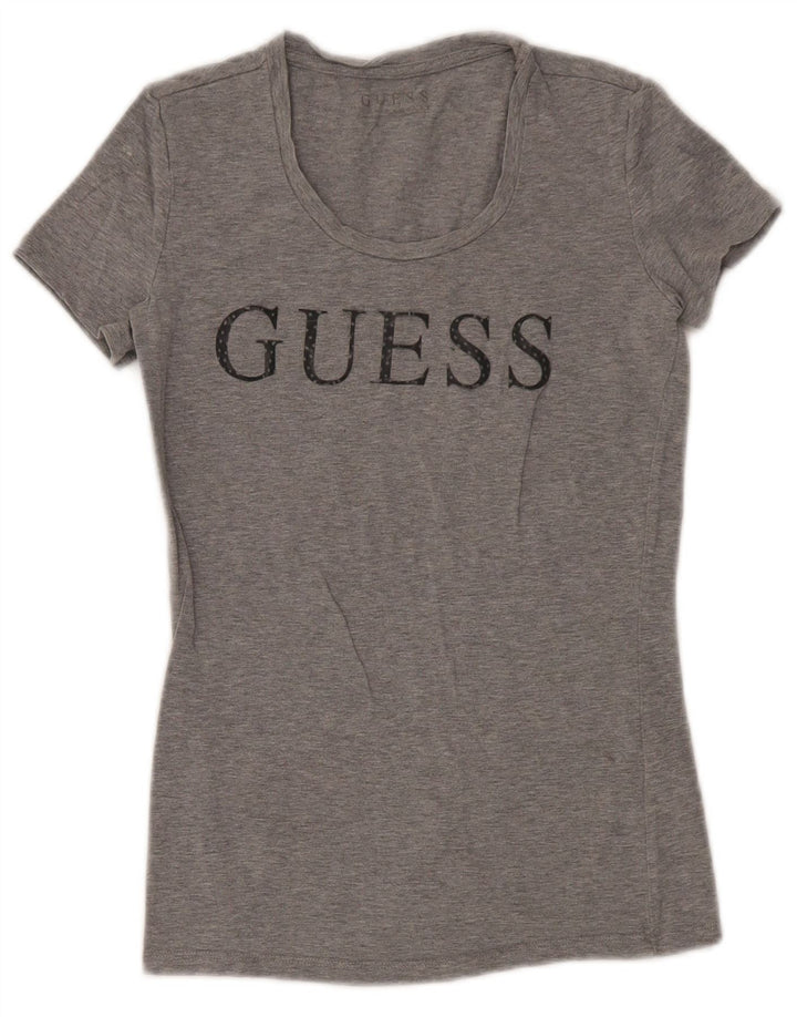 Tricou grafic Guess pentru femei Top UK 8 Small Gri