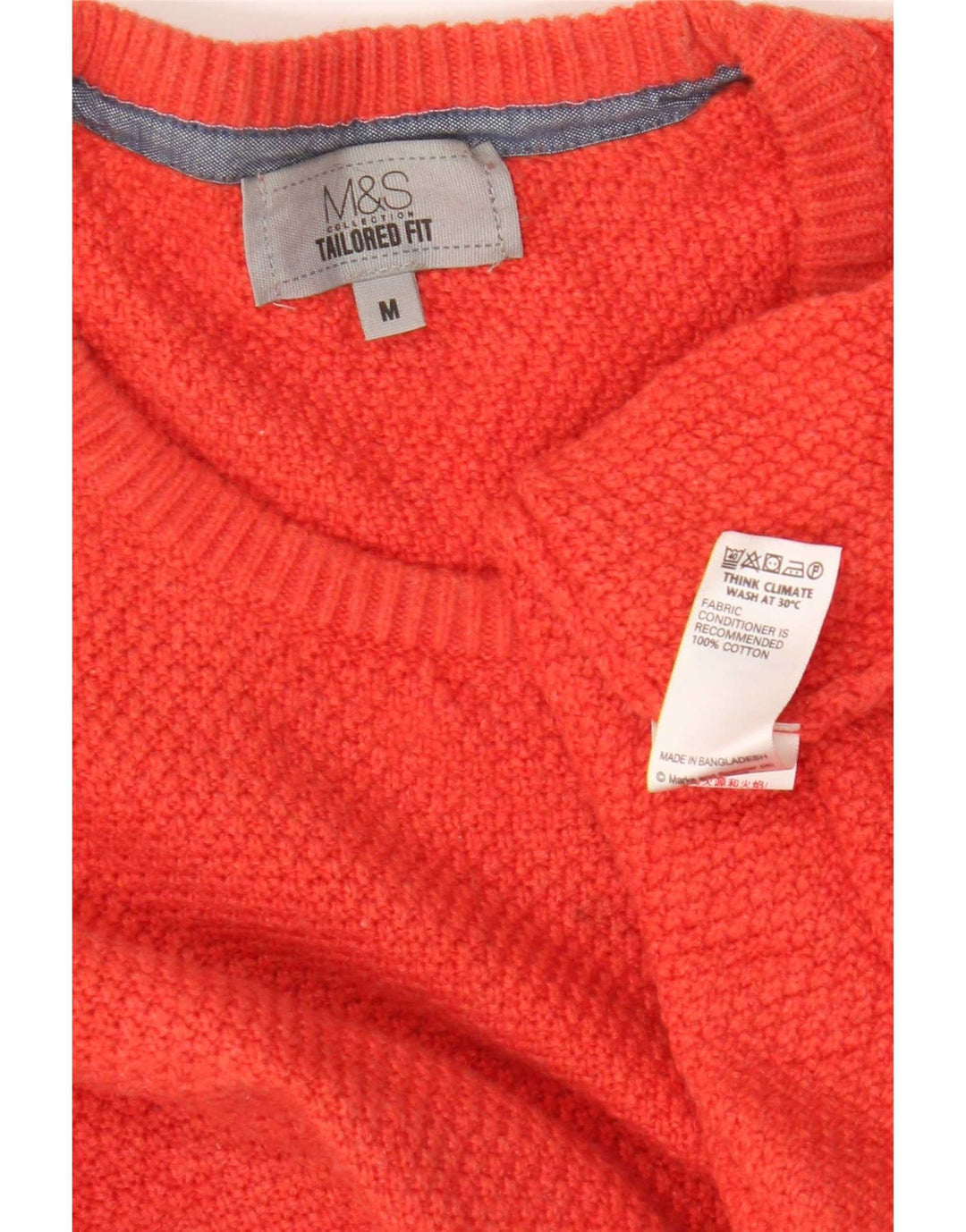 Pulover pentru bărbați Marks & Spencer, croit, cu decolteu, roșu mediu
