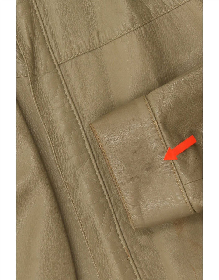Jachetă de piele vintage pentru bărbați UK 38 Medium Khaki