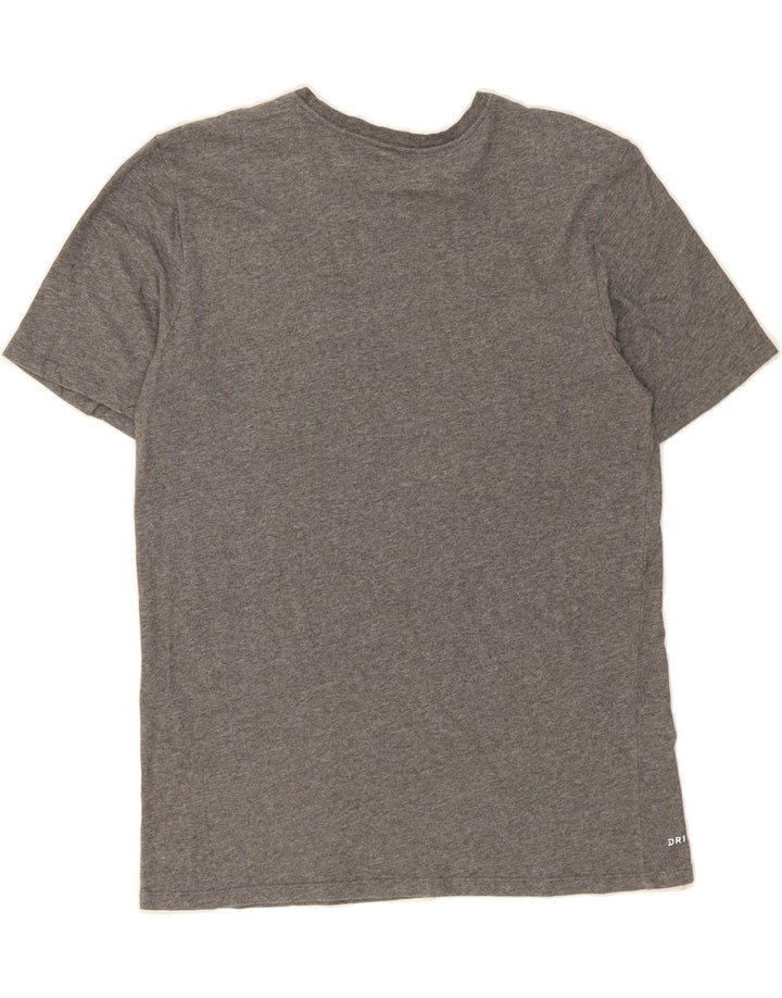 NIKE Mens Dri Fit Graphic T-Shirt Top Medium Grey Cotton Vintage Nike and Second-Hand Nike from Messina Hembry 