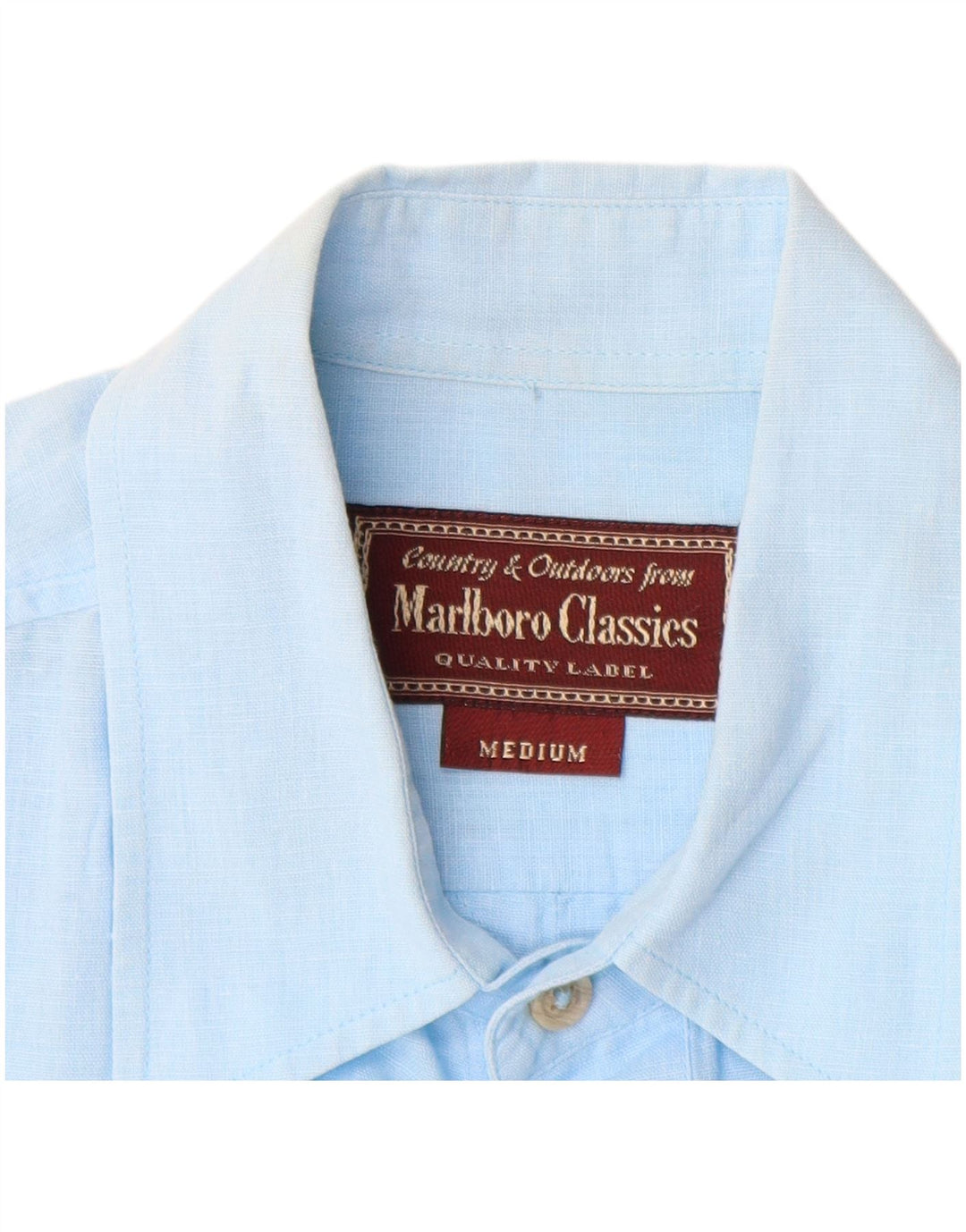 Cămașă cu mânecă scurtă pentru bărbați Marlboro Classics, albastru mediu