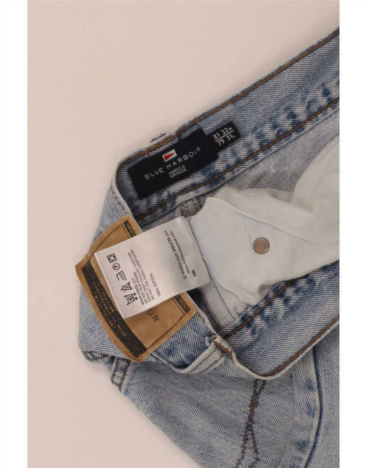 Blugi largi pentru bărbați Marks & Spencer Blue Harbour W32 L31 bumbac