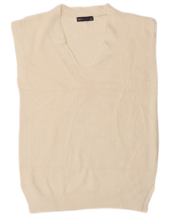 Marks & Spencer Vest pentru bărbați Tank Top mic Bumbac alb