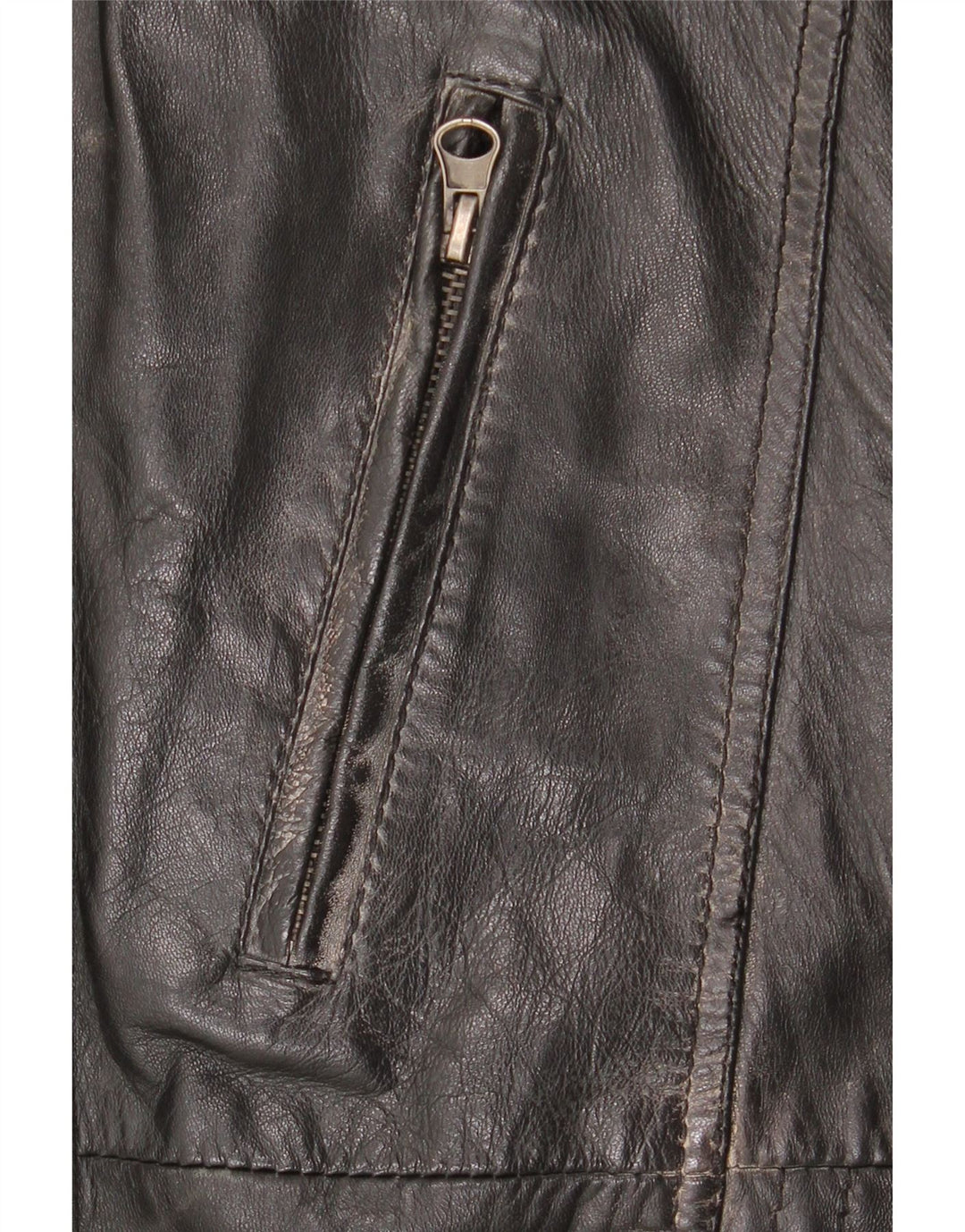 Jachetă de piele vintage pentru bărbați UK 42 XL din piele neagră
