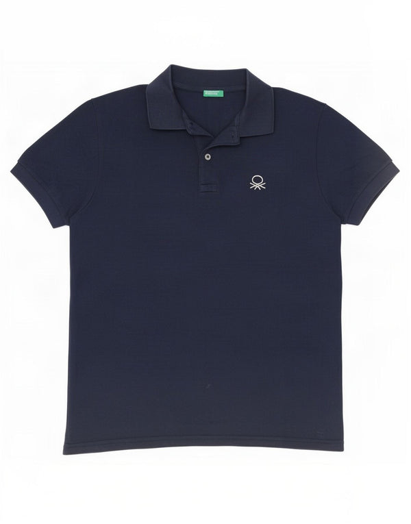 Tricou Polo Benetton Băieți 13-14 Ani 3XL Bumbac Bleumarin
